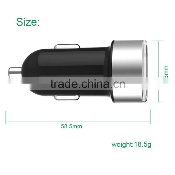 Small Micro Auto Universal Dual USB Car Charger For Apple And Android Devices photo-6