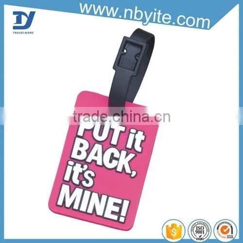 Embossed Custom Durable Plastic Soft Pvc Materail Wholesale Luggage Tags photo-2