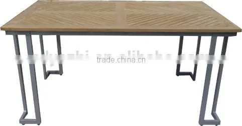 Aluminum Frame Powder Coated Outdoor Furniture Sling Table With Teak photo-3