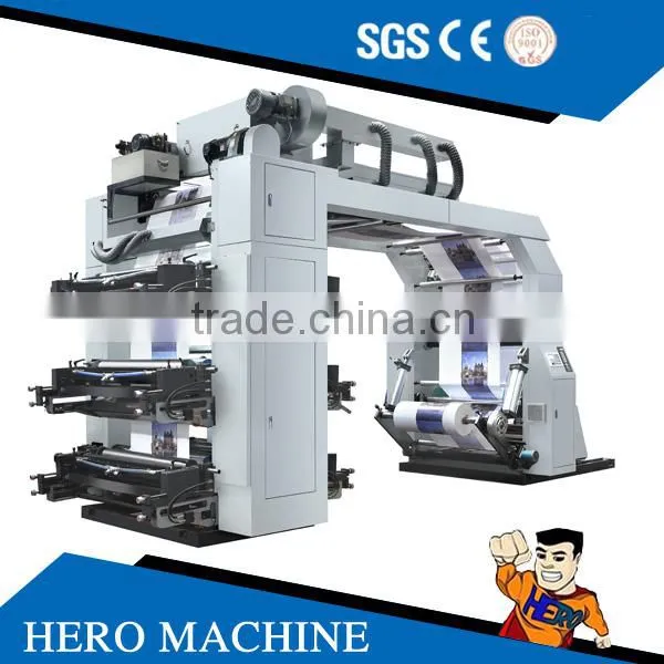 High Speed Foil PVC UV Stack BOPP PE Label Paper CUP Plastic Film Bag 2 6 8 4 Colour Flexographic Flexo Printing Machine Price Most Popular