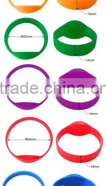 Waterproof NFC 13.56 MHz Silicone Rfid Wristband Bracelet With QR Code for Swimming Pool photo-5
