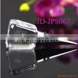 Elegant Laser Engraving Crystal Wine Bottle Stopper for Souvenir Gift