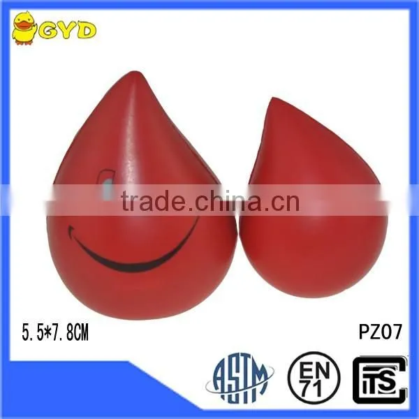 PU Foam Red Water Drop Stress Ball