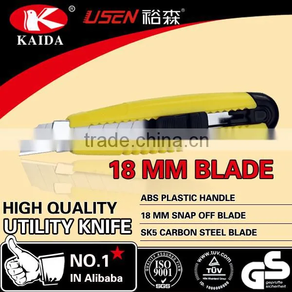 Stationery 18 mm Sliding Blade Plastic With Rubber Grip Handle Utility Knife photo-3