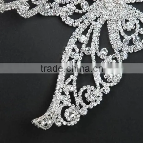 2015 Wholesale Rhinestone Flower Apparel Applique Large photo-3