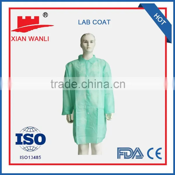Medical Disposable Cool Lab Coats Cheap Nonwoven Top Green Antistatic Lab Coats photo-5