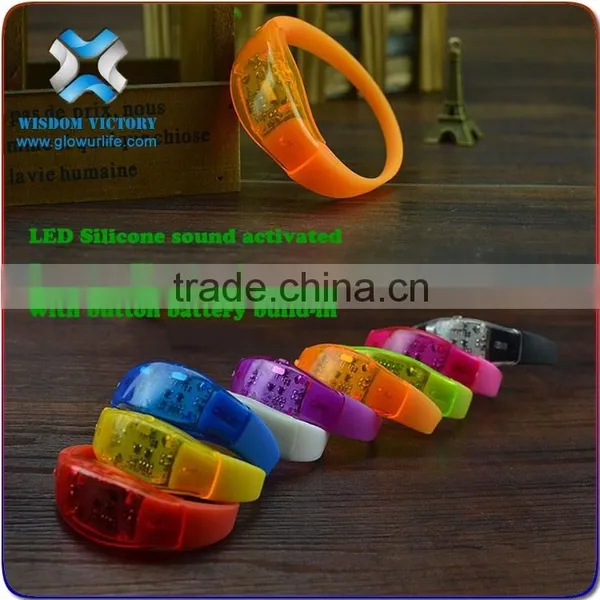 2016 Customized Stylish Cheering Colorful Flashing Bracelet With LED, Cheap Sticker Logo LED Colorful Flashing Bracelet For Prom photo-4