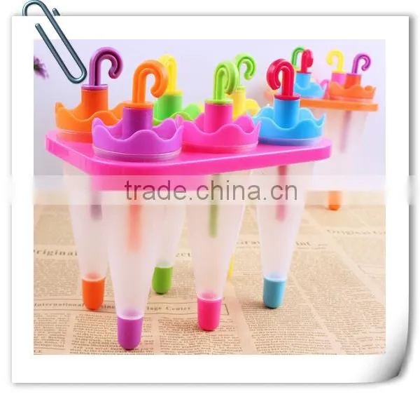 Popular Umbrella Shape Food Grade Plastic Ice Cream Tool Ic001 photo-2