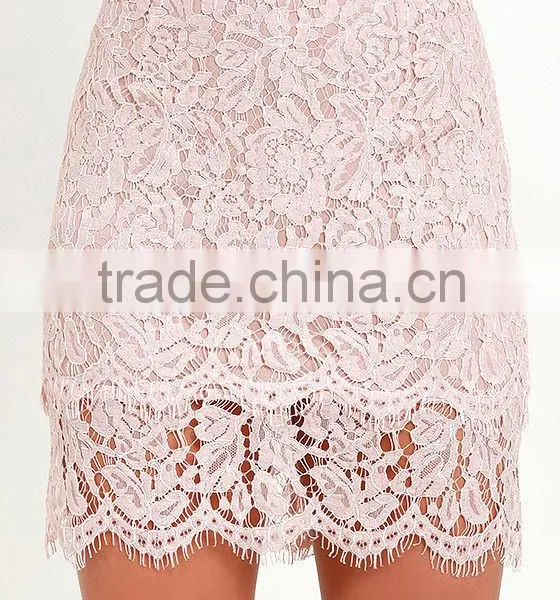 2016 Women Casual Burgundy Lace Dress Two Piece Set Dresses photo-4