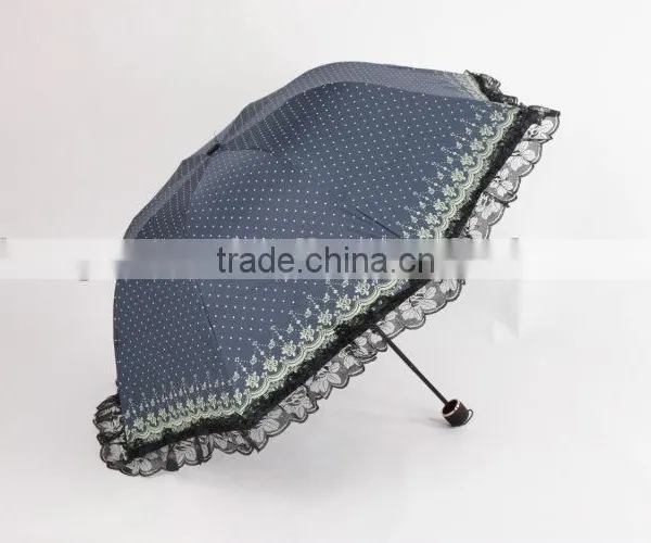Vinyl Umbrella Outdoor Folding Umbrella Ladies Lace Umbrella