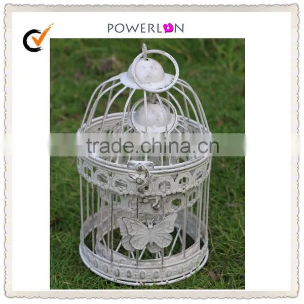 Antique White Hanging Bird Cage,Decorative Bird Cages for Wedding photo-4