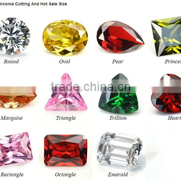 Artificial CZ Stone Round White Synthetic Cubic Zircon,cubic Zirconia Gemstone