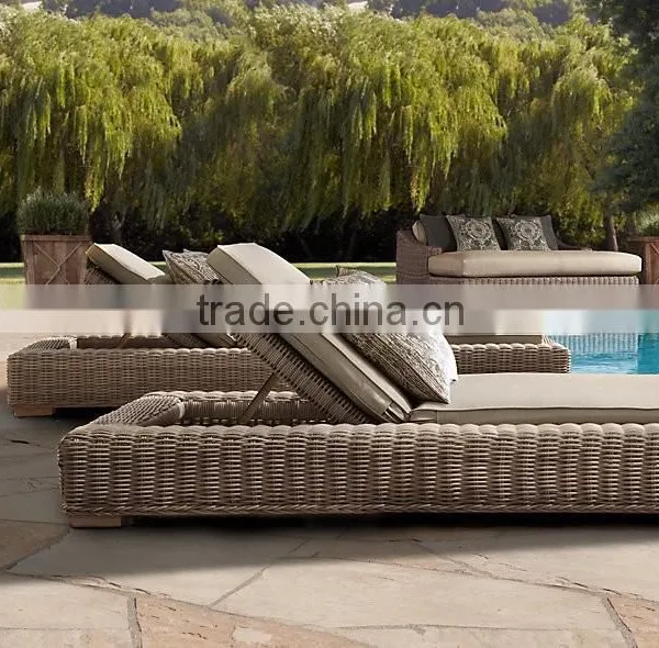 Hot Design Poly Rattan Sunbed 1.2mm Thickness Alu Frame With Power Coated photo-3