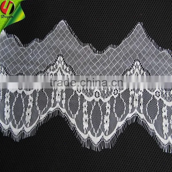 Special Shaped Nylon Eyelash Lace for Fashion Dress BY7337 photo-3