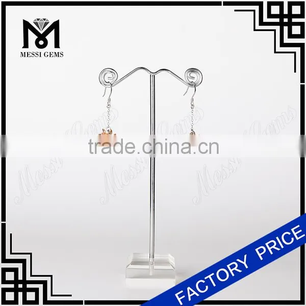 Fashion Lady Jewelry Women Earrings in Champagne cz Stone photo-4