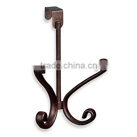 Metal Double Clothes Over the Door Hook photo-2