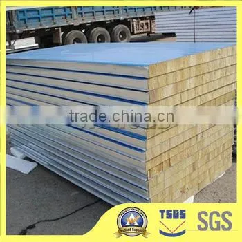 Low Price Water Insulated Rockwool Sandwich Panel With Metal Coating photo-5
