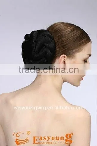 Fake Chignon Hair, Large Wedding Synthetic Hair Bun photo-3