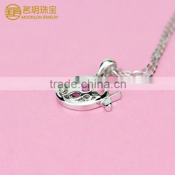 Hot Sale Popular Fish Jewelry With Colorful Gemstones Necklace Pendants photo-5