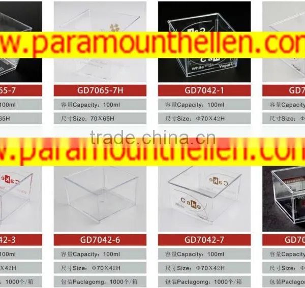 Pudding Paper Plastic Cup With Lid photo-6