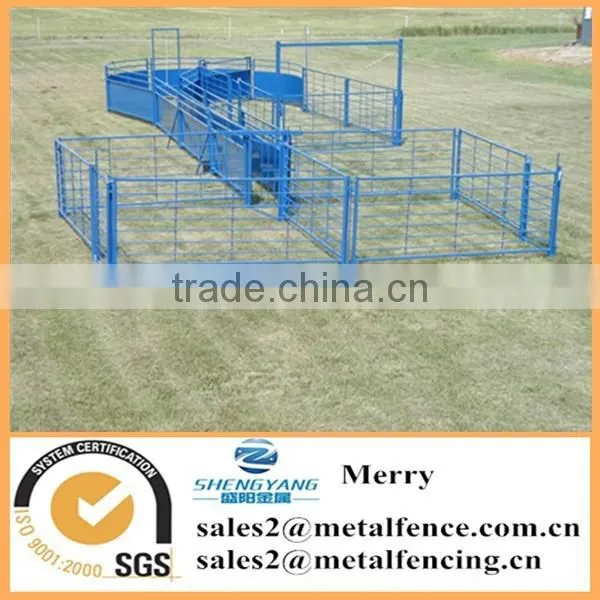Cheap Metal Tubular Holding Yards Paddock Fence Rails Used Fence Panel for Livestock photo-2