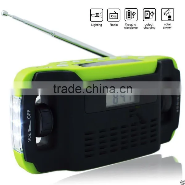 SOLAR POWER AM FM RADIO CAMPING Emergency Radio With LED Light photo-6