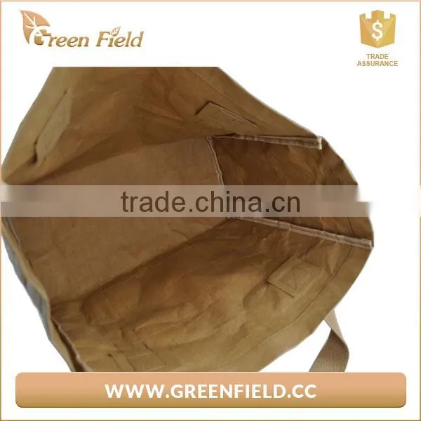 Eco Kraft Paper Tote Bag,Luxury Washable Kraft Paper Shopping Bag photo-3