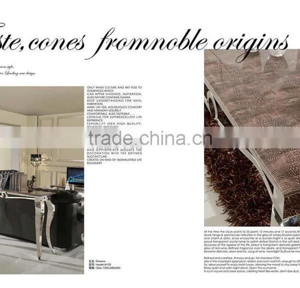 2015 Stainless Steel High Quality Console Table With Marble Top N2132-3 photo-2
