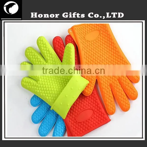 Customized Logo Wholesale Waterproof Heat Resistant Non-stick Silicone Gloves photo-3