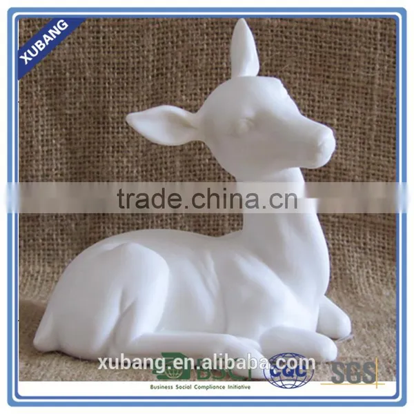 Christmas Deer Figural Custom Decorative Lying White Deer photo-3