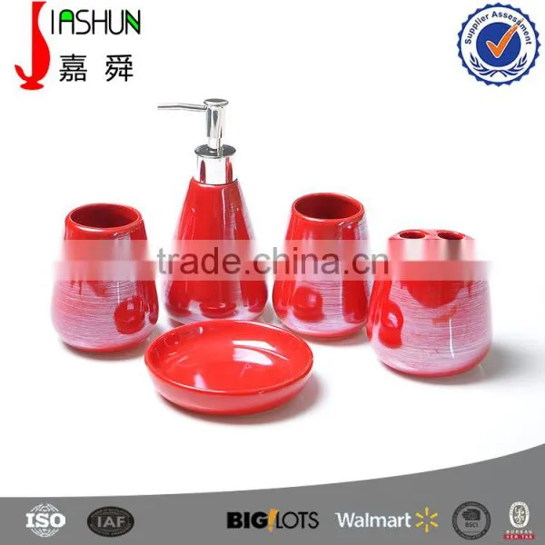 Colorful Pearl Glaze Bathroom Accessories Sets photo-4