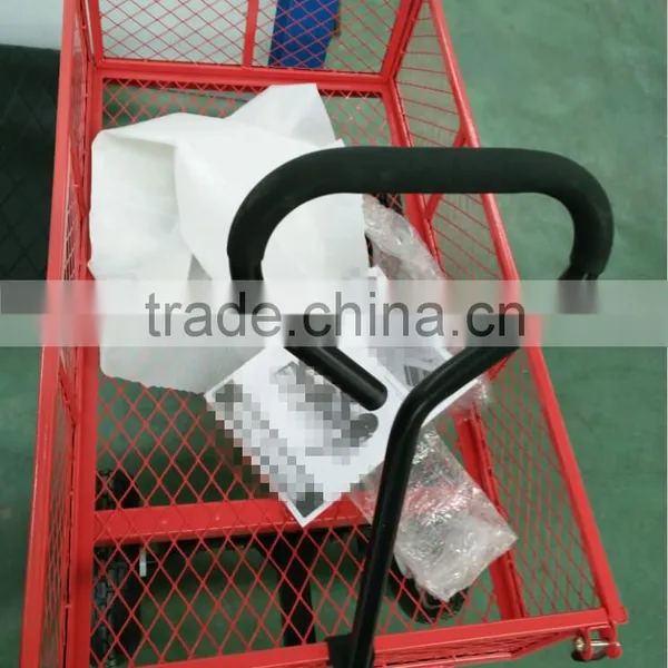 Garden Tool Cart 800lbs Heavy Duty Four Wheels Steel Mesh