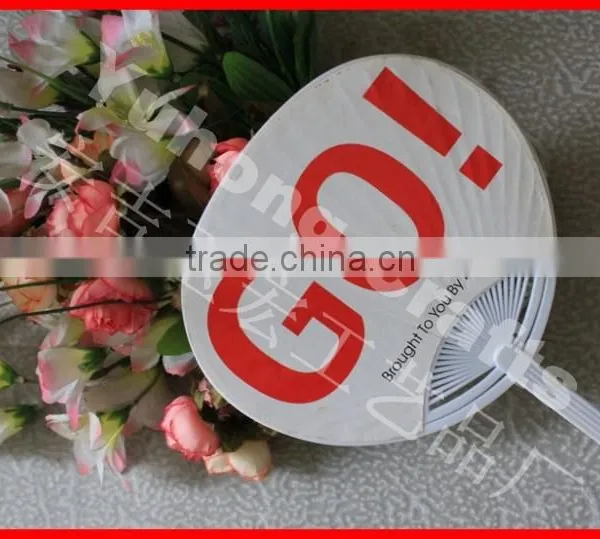 High Quality Plastic Paper Hand Fan for Advertising photo-4