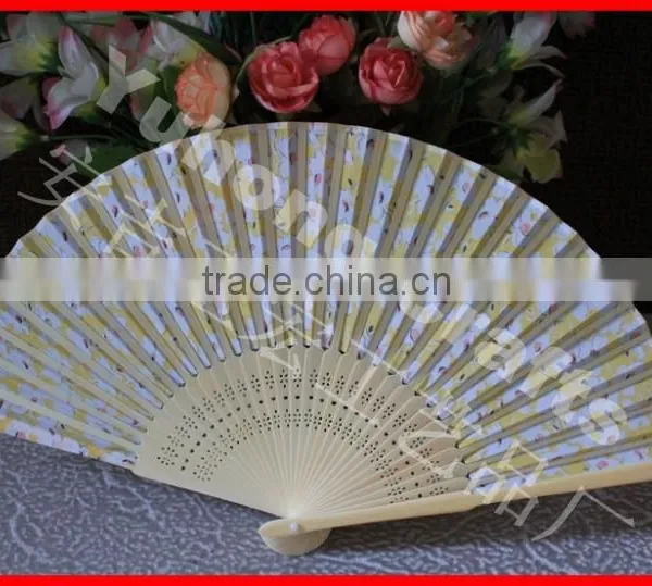 Bamboo Fabric Folding Fan for Women photo-2