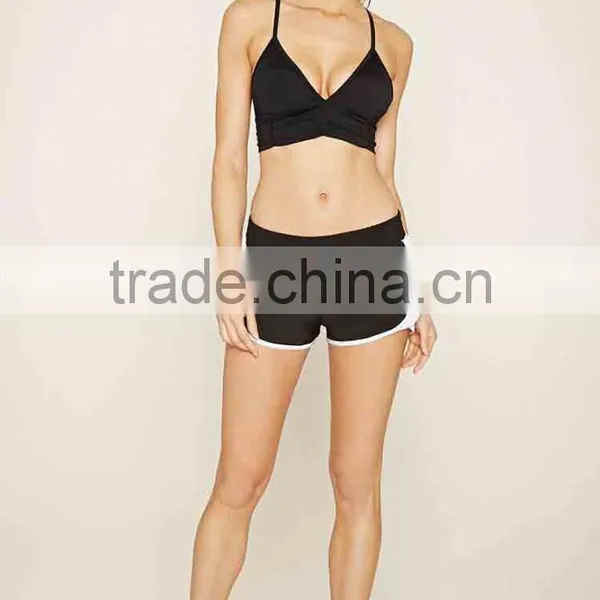 Sexy Shorts for Women Fashion Wholesale Hot Sport Wear Active Contrast-Trimmed Shorts Pants Plain Cotton High Quality photo-4