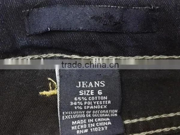 Yiwu Stocks Lots Girl's Fashion High Quality Tight Jeans photo-5
