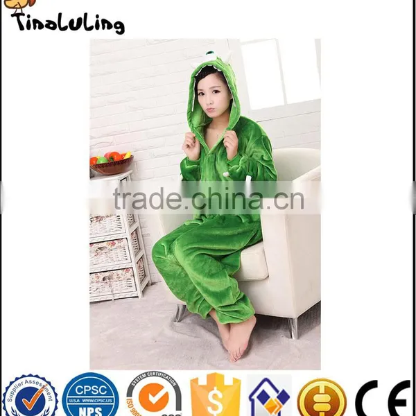 Autumn and Winter Flannel Lovers Animal Cartoon One Piece Sleepwear Thermal Lounge Pajamas photo-5