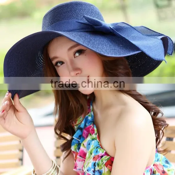Zm40597b Fashion Women Foldable Straw Hat Packable Travel Sun Hat photo-6