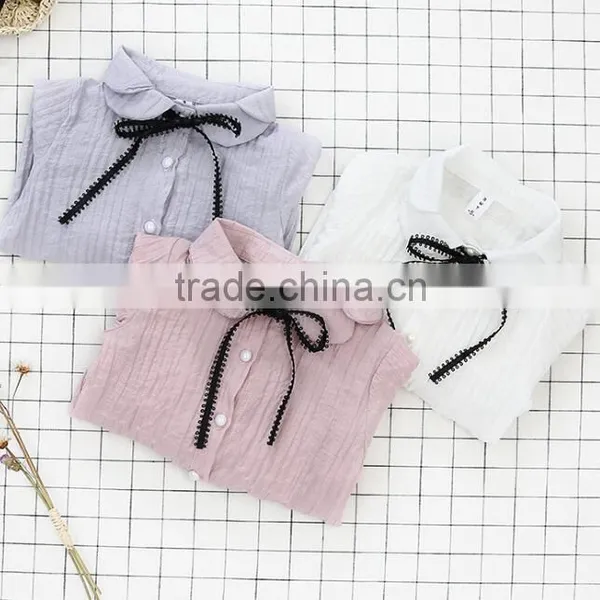Zm35709a Autumn New Style Blouse Designs Casual Girls Long Sleeve Shirts photo-5