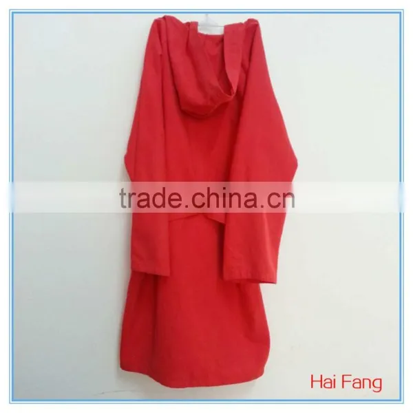 Wholesale Unisex Microfiber Bathrobe, Polyester Hooded Microfiber Bathrobe photo-2