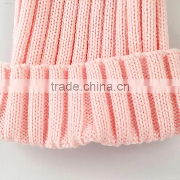 Myfur Wholesale Baby Pink Top Quality Raccoon Fur Pompoms Hat And Cap photo-4