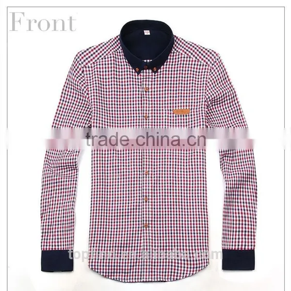 Trendy New Model Pattern 100% Cotton Small Check Shirt for Men photo-2