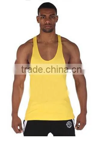 Wholesale White Blank Tank Top Mens Gym Wear Can Print Own Logo photo-2