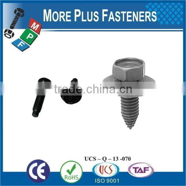Taiwan M3 M12 M3-0.5 x 10mm DIN 7985 Phillips Drive Pan Head Grade A4 Stainless Steel Machine Screw With Hex Double Lock Washer photo-2
