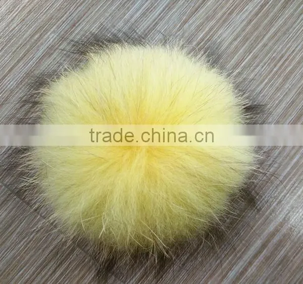 YR892 Hot Sale 12cm Diameter Colorful Raccoon Fur Ball photo-6