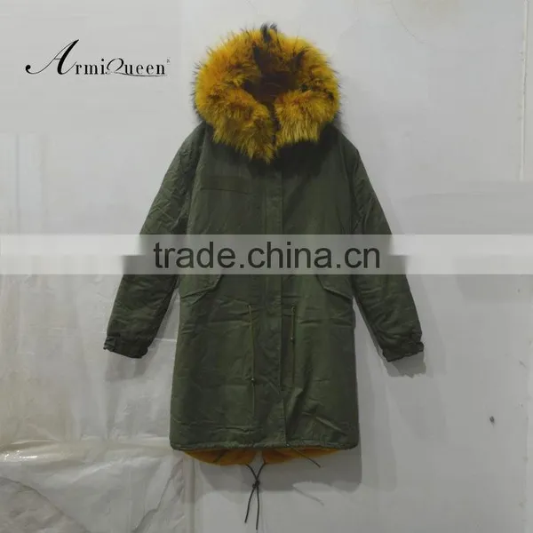 Italy Style New Desgin Long Winter Warm Fur Jacket Hood Coats Outwear Faux Fur Lined Parka photo-2