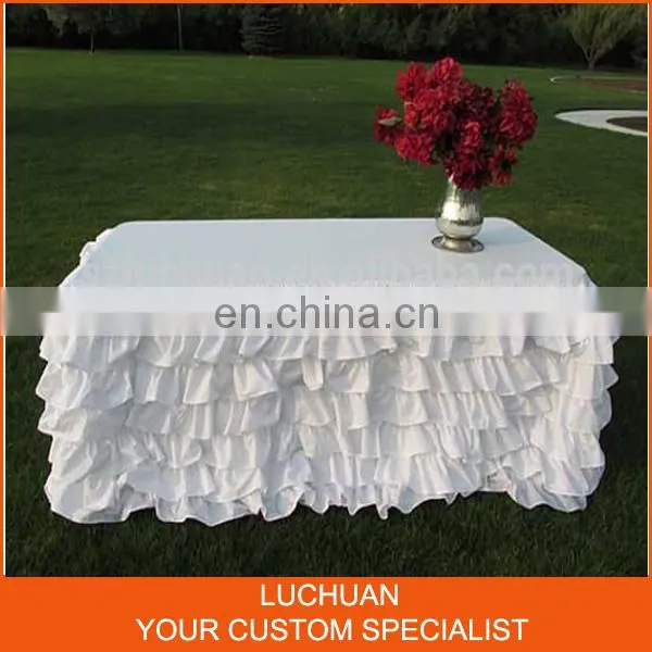 Luxury Organza High Quality Ruffled Wedding Table Skirting photo-5