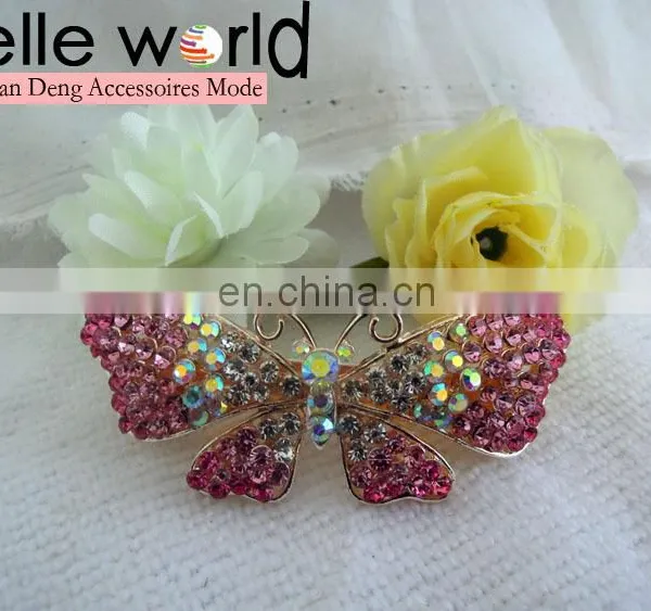 3 Designs Women's Rhinestone Butterfly Barrette Clip photo-3