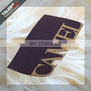 Custom 3D Cubic Hot Stamping Sculpture Brand Logo Woven Label for Garment photo-4