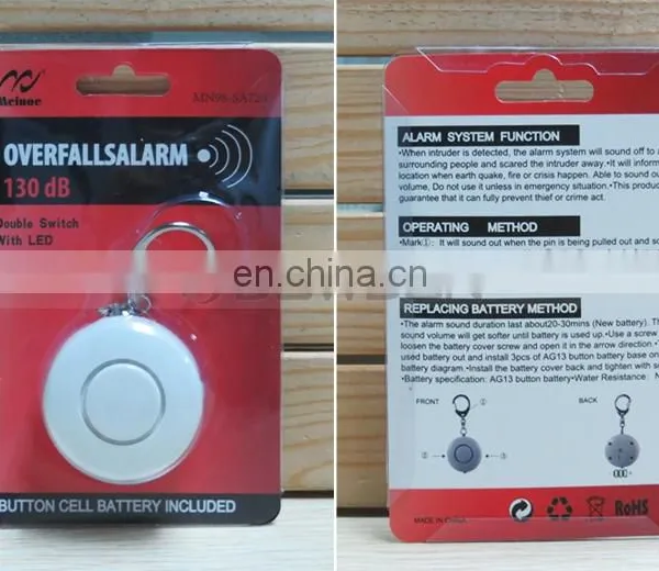 Portable Double Switch Mini Elderly Women Personal Alarm photo-6